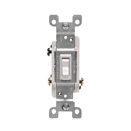 Leviton Leviton 15 amps Three Pole Toggle AC Quiet Switch White 1 pk 01453-2WS